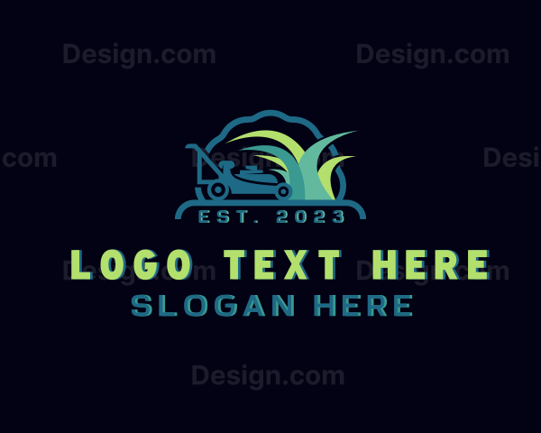 Tall Grass Cutting Logo