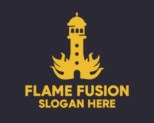 Yellow Flaming Tower logo
