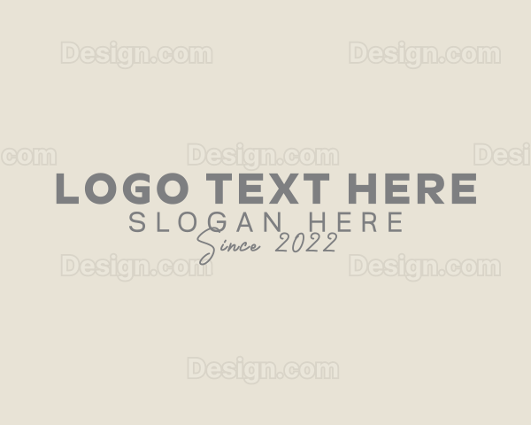 Business Brand Wordmark Logo