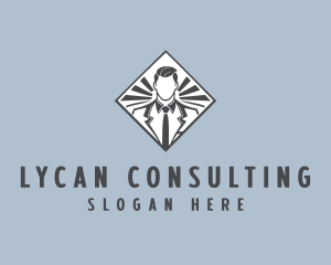 Professional Businessman Suit logo design