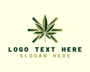 Marijuana Hemp Leaf logo