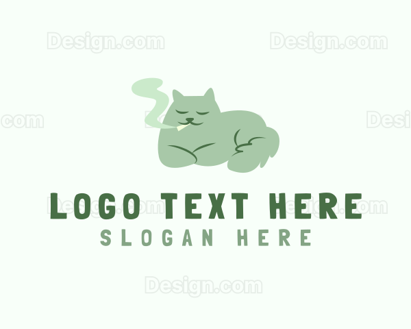 Smoking Cat Dog Logo