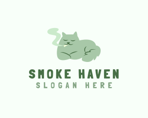 Smoking Cat Dog logo design