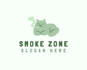 Smoking Cat Dog logo design