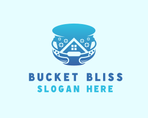 Home Cleaning Bucket logo design