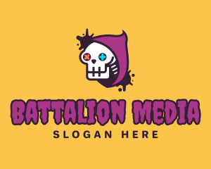 Skull Gamer Controller logo design