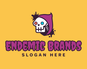 Skull Gamer Controller logo design