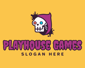 Skull Gamer Controller logo design