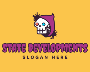 Skull Gamer Controller logo design