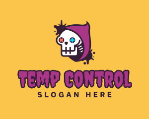 Skull Gamer Controller logo design