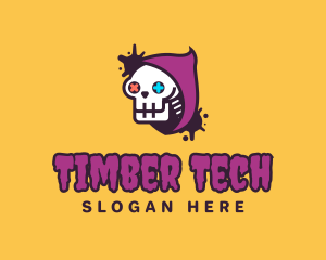 Skull Gamer Controller logo design