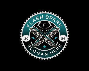 Mechanical Spark Plug logo design