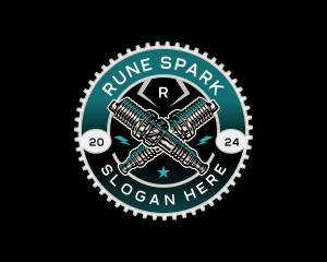 Mechanical Spark Plug logo design