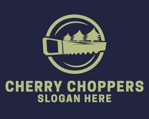 Forest Tree Cutter  logo design