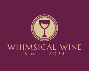 Premium Greek Wine logo design