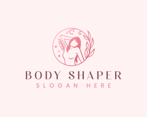 Waxing Spa Woman Leaf logo design