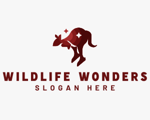 Kangaroo Wildlife Animal logo design