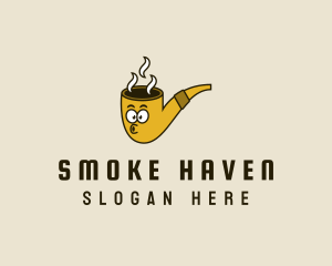 Tobacco Pipe Cartoon logo