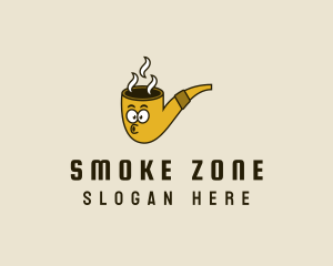 Tobacco Pipe Cartoon logo design