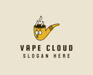 Tobacco Pipe Cartoon logo design