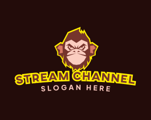 Monkey Primate Streaming logo design