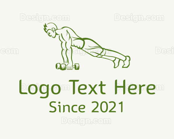 Strong Push Up Man Logo