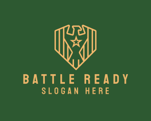 Military Eagle Shield logo design