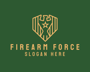 Military Eagle Shield logo design