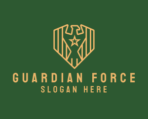 Military Eagle Shield logo design