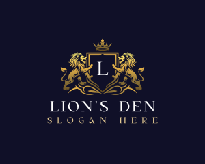 Royal Shield Lion logo design