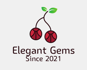 Cherry Fruit Gem logo design