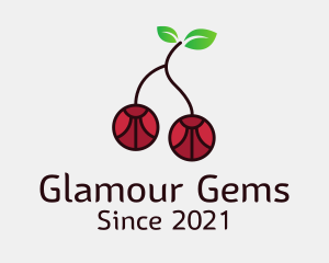 Cherry Fruit Gem logo design