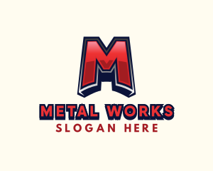 Fabrication Metal Gaming logo design