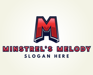 College Varsity Letter M logo design