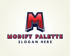 College Varsity Letter M logo design