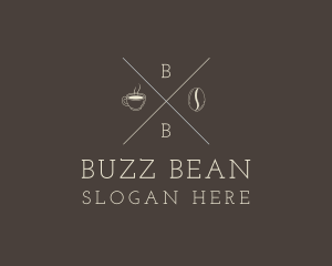 Hipster Coffee Bean logo design