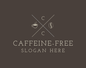 Hipster Coffee Bean logo design