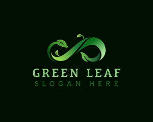 Infinity Leaf Plant logo design