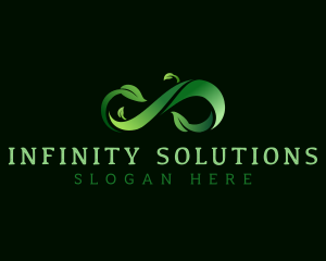 Infinity Leaf Plant logo design