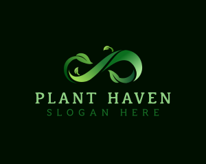 Infinity Leaf Plant logo design