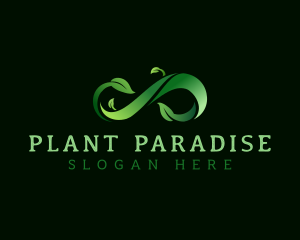 Infinity Leaf Plant logo design