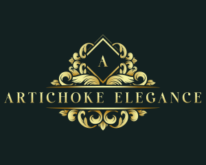 Elegant Botanical Wreath logo design