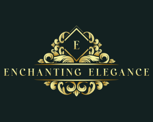 Elegant Botanical Wreath logo design