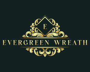 Elegant Botanical Wreath logo design