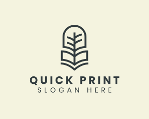 Book Tree Printing logo design