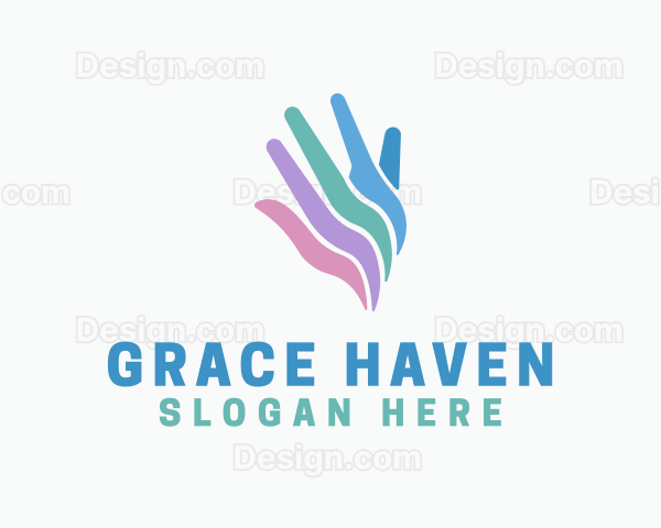 Colorful Hand Charity Logo