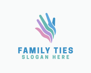 Colorful Hand Charity logo design