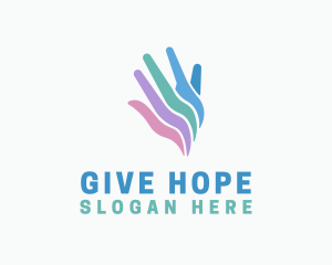 Colorful Hand Charity logo design