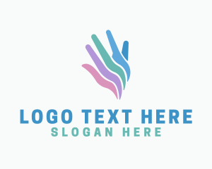Compassion - Colorful Hand Charity logo design