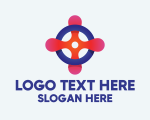 Gradient Nautical Cross logo